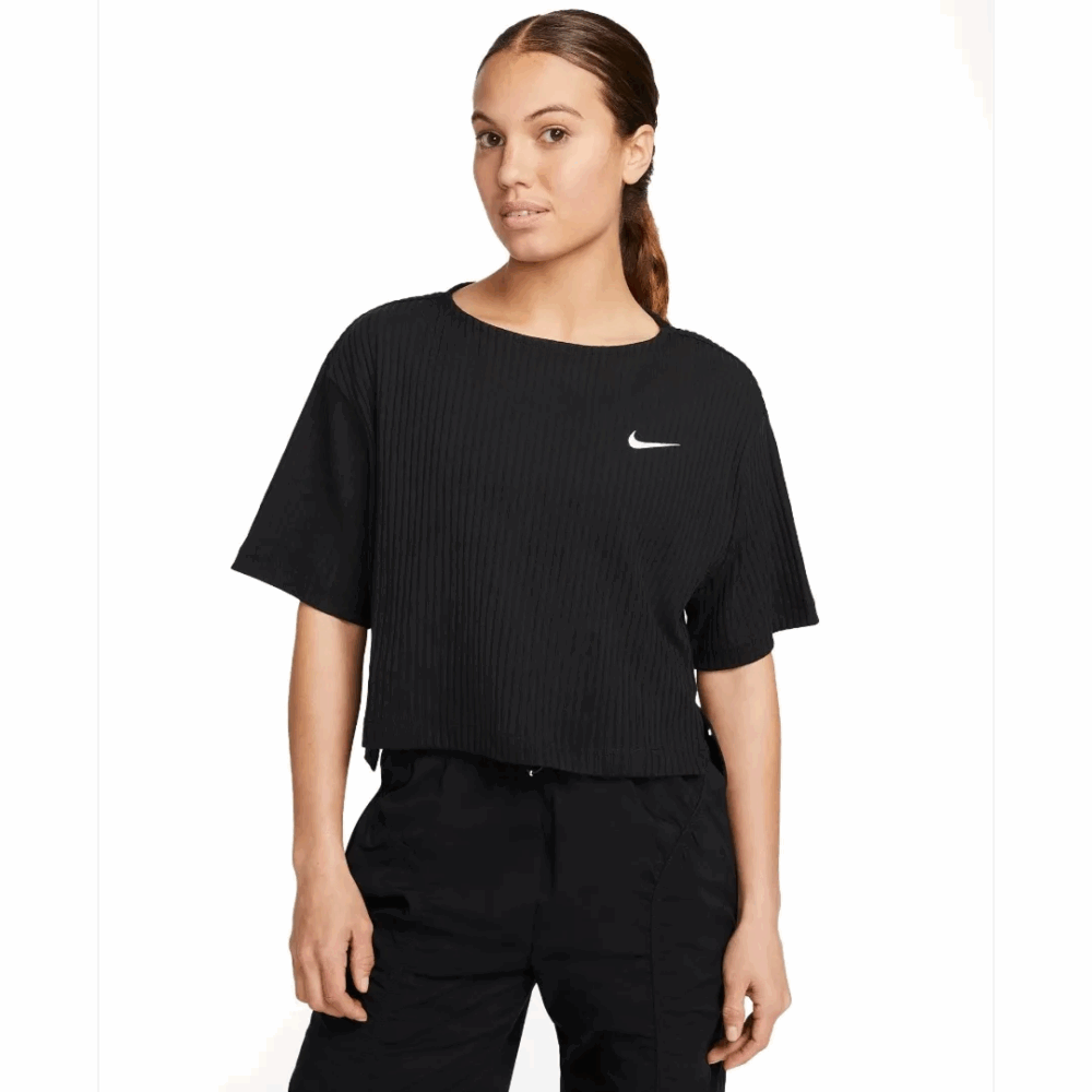 NIKE W NSW RIB JRSY SS TOP