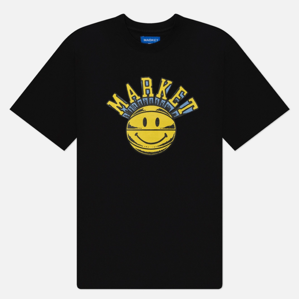 Market SMILEY HOOPS BLACK T-SHIRT