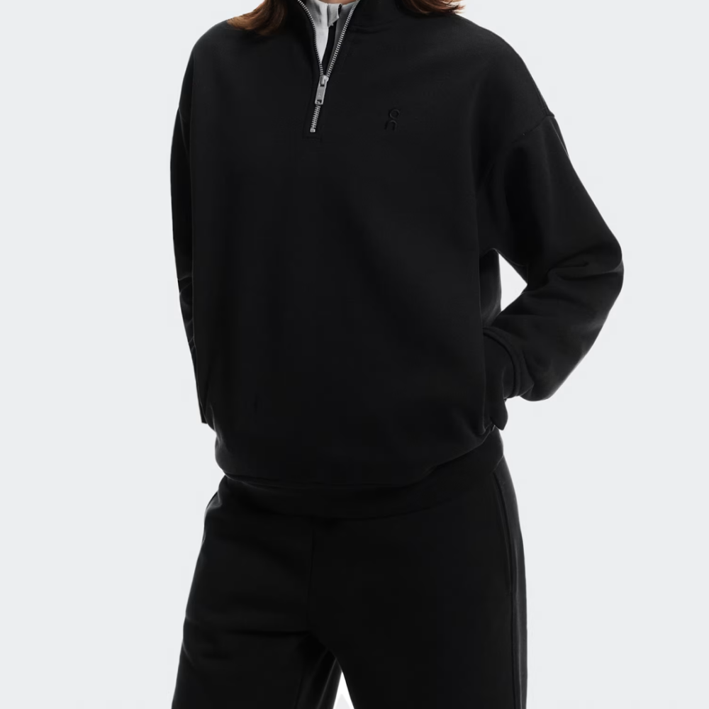 On 1/4 Zip Black
